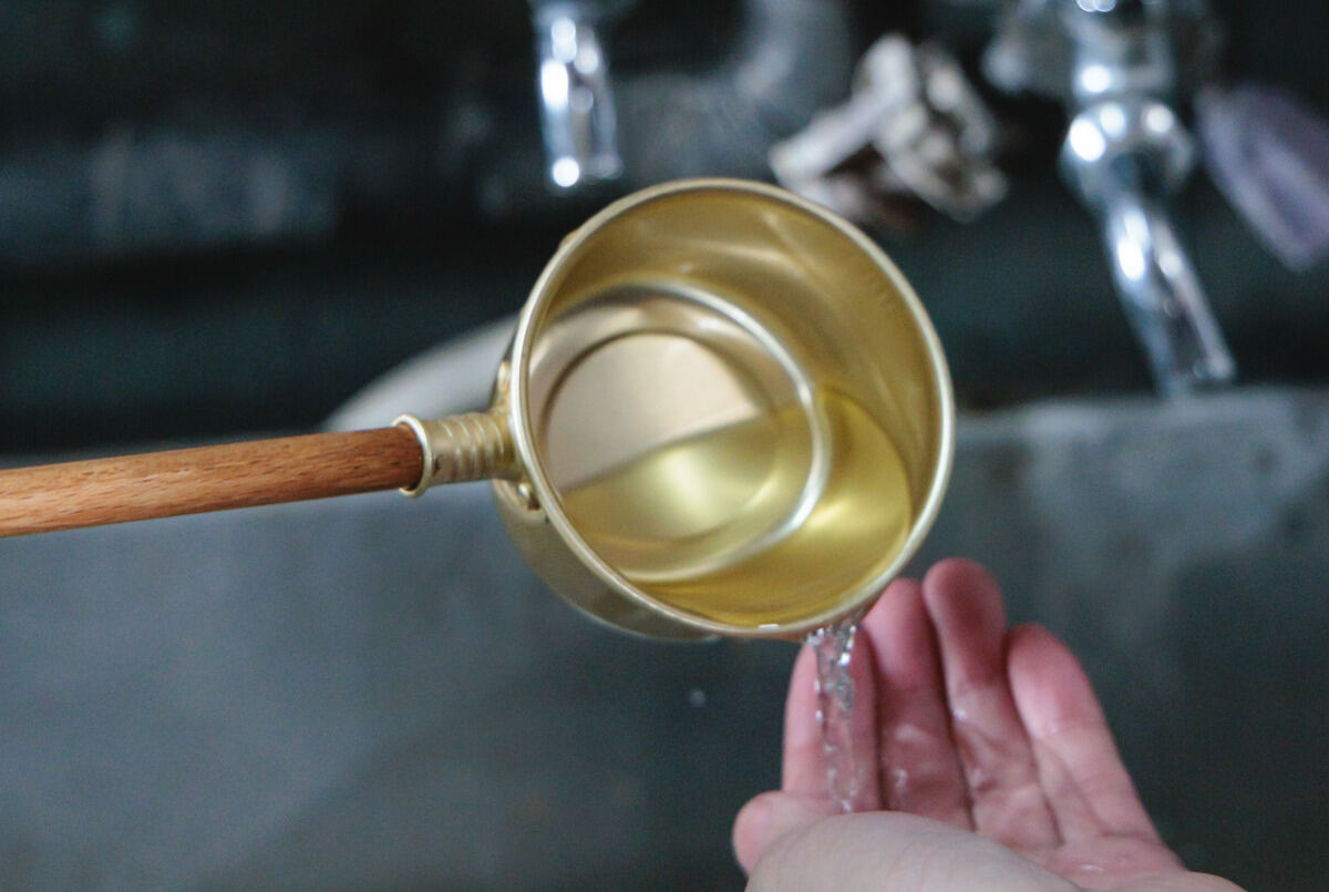 富士錦酒造の仕込み水は、酒蔵見学時などに自由に飲むことができる